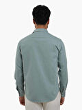 Dufy Yeşil Erkek Regular Fit Düz Klasik Yaka Uzun Kol Gömlek - 104835