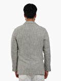Dufy Yeşil Erkek Slim Fit Pitikare Desenli Sivri Yaka Casual Ceket - 104436