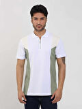 Dufy Beyaz Erkek Slim Fit Düz Polo Yaka Tshirt - 105259