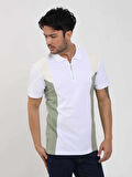 Dufy Beyaz Erkek Slim Fit Düz Polo Yaka Tshirt - 105259
