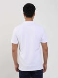 Dufy Beyaz Erkek Slim Fit Desenli Polo Yaka Tshirt - 105284