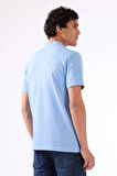 Mavi Erkek Slim Fit Desenli Polo Yaka T-shirt 