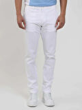 Dufy Beyaz Erkek Regular Fit Düz Pantolon - 105343