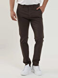 Dufy Kahverengi Erkek Regular Fit Düz Pantolon - 105371