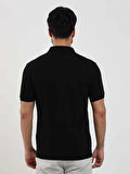 Dufy Siyah Erkek Slim Fit Düz Polo Yaka Tshirt - 105121