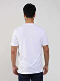 Dufy Beyaz Erkek Slim Fit Düz O Yaka Tshirt - 105456