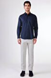 Lacivert Erkek Slim Fit Klasik Yaka Uzun Kol Gömlek - 108000