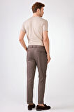 Kahve Düz Slim Fit Casual Erkek Pantolon 