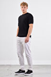 Siyah   Fitilli Erkek Triko - Slim Fit