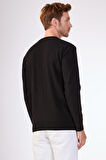 Siyah   Düz Erkek Triko - Slim Fit