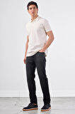 Beyaz   Düz Erkek T-Shirt - Slim Fit