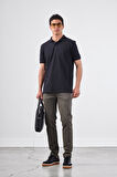 Siyah   Düz Erkek T-Shirt - Slim Fit