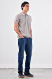 Gri   Düz Erkek T-Shirt - Slim Fit