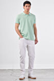 Mint Yeşili   Düz Erkek T-Shirt - Slim Fit
