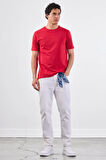 Kırmızı   Düz Erkek T-Shirt - Slim Fit