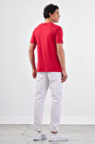 Kırmızı   Düz Erkek T-Shirt - Slim Fit