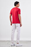 Kırmızı   Düz Erkek T-Shirt - Slim Fit