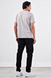 Gri   Düz Erkek T-Shirt - Slim Fit