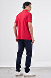 Kırmızı   Düz Erkek T-Shirt - Slim Fit
