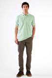 Mint Yeşili   Düz Erkek T-Shirt - Slim Fit