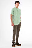 Mint Yeşili   Düz Erkek T-Shirt - Slim Fit