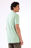 Mint Yeşili   Düz Erkek T-Shirt - Slim Fit
