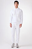 Beyaz    Erkek Sweatshırt - Regular Fit