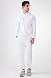 Beyaz    Erkek Sweatshırt - Regular Fit