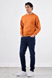 Kiremit    Erkek Sweatshırt - Regular Fit