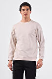 Bej    Erkek Sweatshırt - Regular Fit
