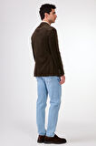 Kahve    Erkek Ceket - Slim Fit