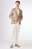 Bej    Erkek Ceket - Slim Fit