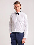 Dufy Beyaz Erkek Ekstra Slim Fit Pamuklu Ata Yaka Uzun Kol Gömlek - 48990