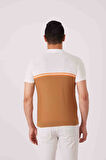 Dufy Camel Erkek Slim Fit Düz Ribana Yaka Kazak - 56444
