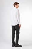 Beyaz Erkek Regular Fit  Wilson Yaka Uzun Kol Gömlek - 79176