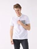 Dufy Beyaz Erkek Slim Fit Düz  Polo Yaka Tshirt - 82801