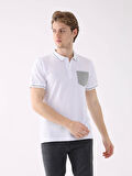 Dufy Beyaz Erkek Slim Fit Düz  Polo Yaka Tshirt - 82801