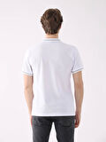 Dufy Beyaz Erkek Slim Fit Düz  Polo Yaka Tshirt - 82801