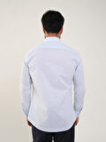 Dufy Açık Mavi Erkek Slim Fit Düz Klasik Yaka Uzun Kol Gömlek - 88354