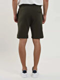 Dufy Haki Erkek Regular Fit Düz Casual Örme Short - 88538