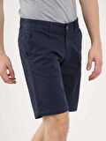 Dufy Lacivert Erkek Ekstra Slim Fit Düz Casual Short - 89629
