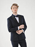 Dufy Lacivert Erkek Slim Fit Düz Sivri Yaka Smokin Takım - 92385