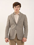 Dufy Vizon Erkek Slim Fit Düz Casual Mono Yaka Ceket - 94248