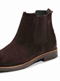 Dufy Koyu Kahverengi Erkek Süet Düz Bot - 94387