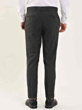 Dufy Koyu Gri Erkek Slim Fit Çizgili Klasik Pantolon - 97615