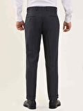 Dufy Lacivert Erkek Slim Fit Balıksırtı Desenli Klasik Pantolon - 97704