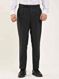 Dufy Antrasit Erkek Slim Fit Balıksırtı Desenli Klasik Pantolon - 97711