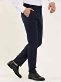 Dufy Lacivert Erkek Regular Fit Düz Klasik Pantolon - 97725