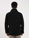 Dufy Siyah Erkek Regular Fit Düz Casual Dik Yaka Mont - 98150