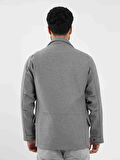 Dufy Gri Erkek Regular Fit Düz Casual Dik Yaka Mont - 98155